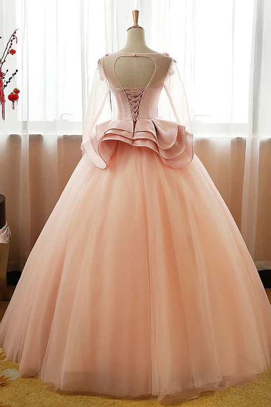 Ball Gown Quinceanera Dresses Princess Dress Unique Tulle Long Prom Dress Tulle Evening Dress Sweet 16 Dress