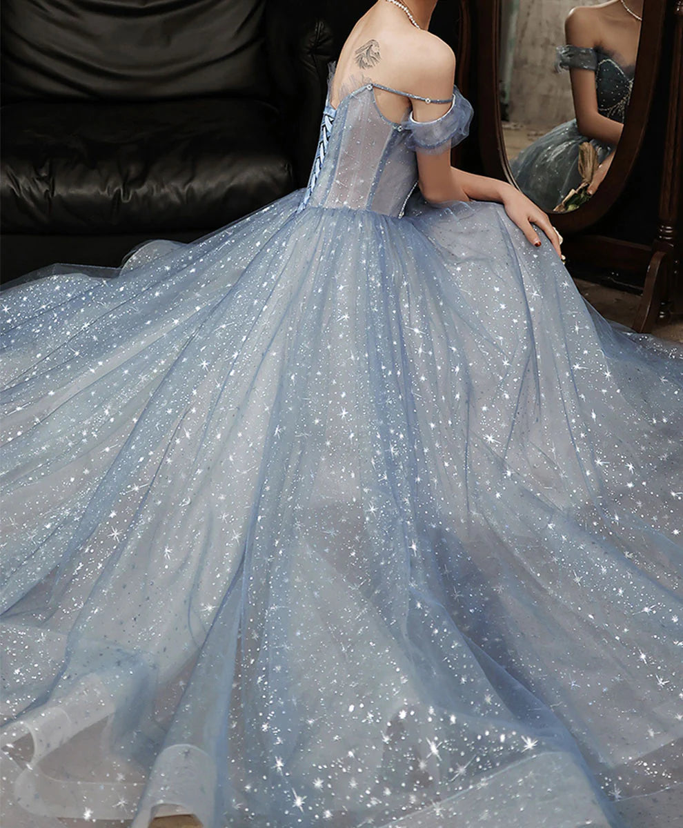 Ball Gown Quinceanera Dresses Princess Dress Off Shoulder Tulle Long Prom Gown Sweet 16 Dress