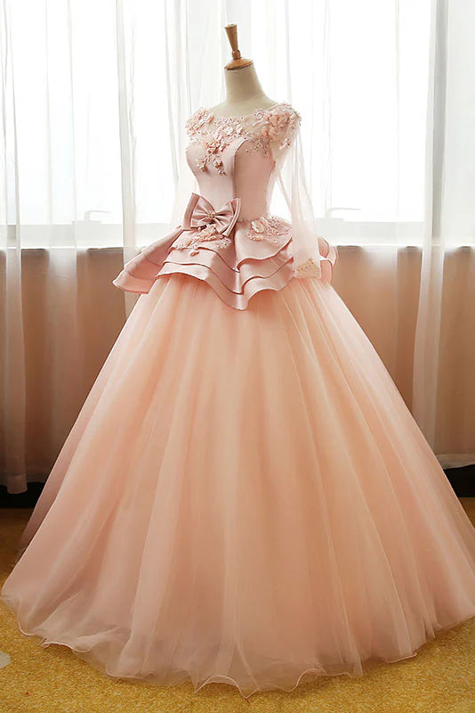 Ball Gown Quinceanera Dresses Princess Dress Unique Tulle Long Prom Dress Tulle Evening Dress Sweet 16 Dress