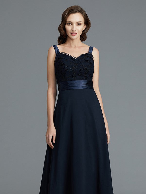 A-Line Sweetheart Sleeveless Chiffon Ankle-Length Mother of the Bride Dresses #