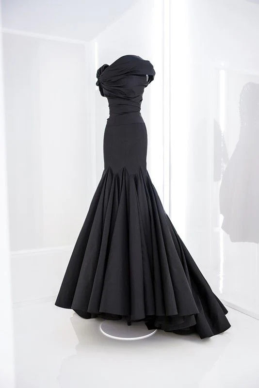 Charming Mermaid Black Long Formal Prom Dress Elegant Evening Gowns Chic Wedding Guest Party Dress