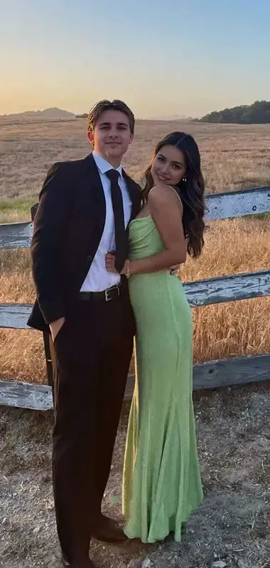 Charming Mermaid Spaghetti Straps Sleeveless Formal Prom Dress Shiny Evening Party Gowns Sexy Graduation Dress