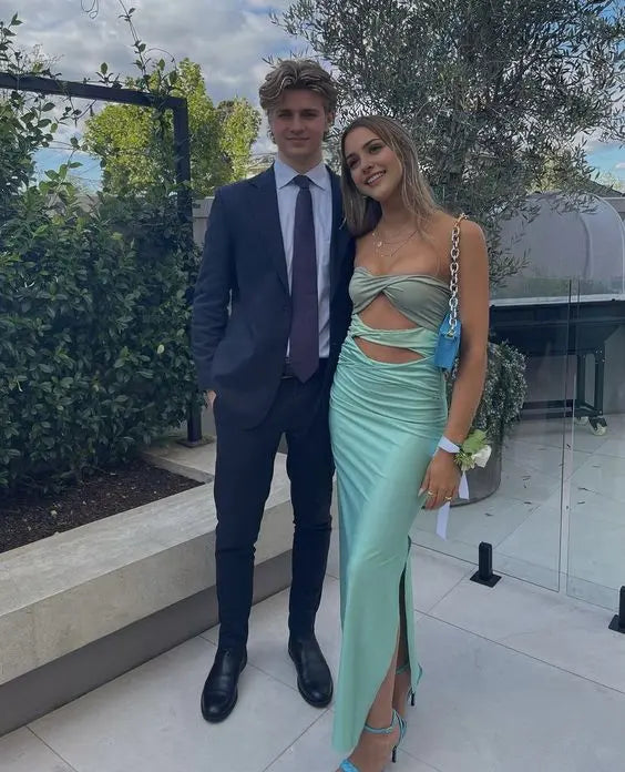 Charming Sheath Strapless Sleeveless Formal Prom Dress Fashion Evening Party Gowns Sexy Graduation Dress