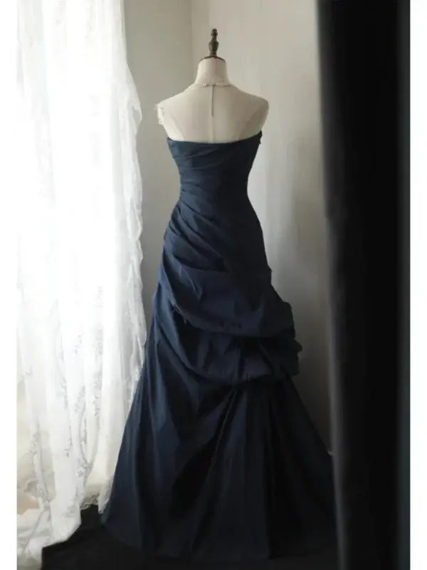 Classy A Line Sweetheart Sleeveless Long Formal Prom Dress Elegant Evening Party Gowns Vintage Wedding Guest Party Dress