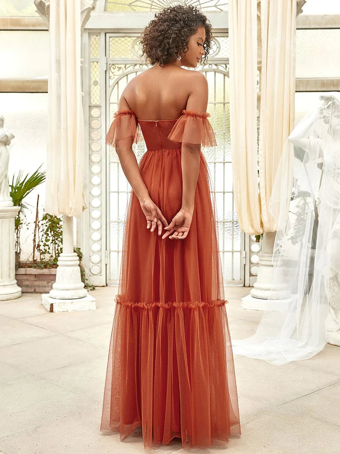 Burnt Orange Bridesmaid Dresses