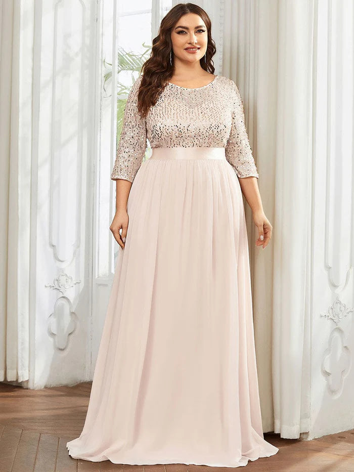 Women's Long Tulle & Sequin Evening Dresses for Mother of the Bride