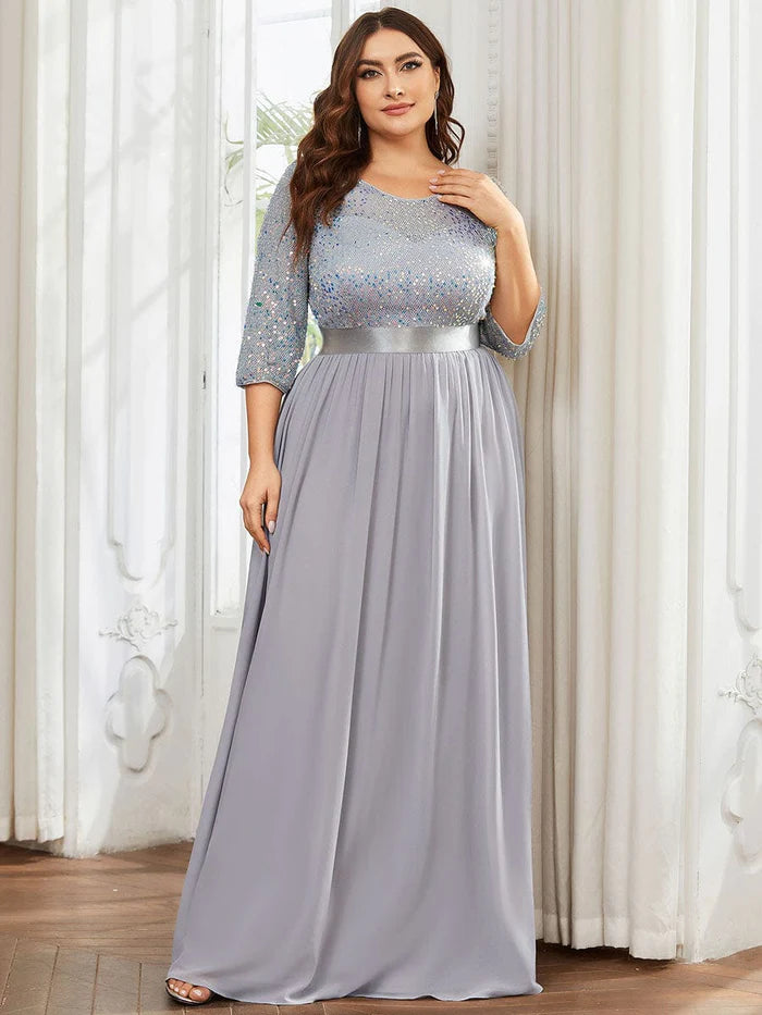 Women's Long Tulle & Sequin Evening Dresses for Mother of the Bride