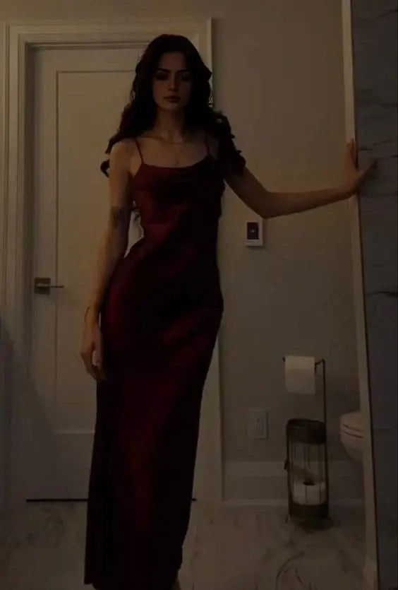 Fashion Spaghetti Straps Sleeveless Long Prom Dress Charming Evening Party Dress