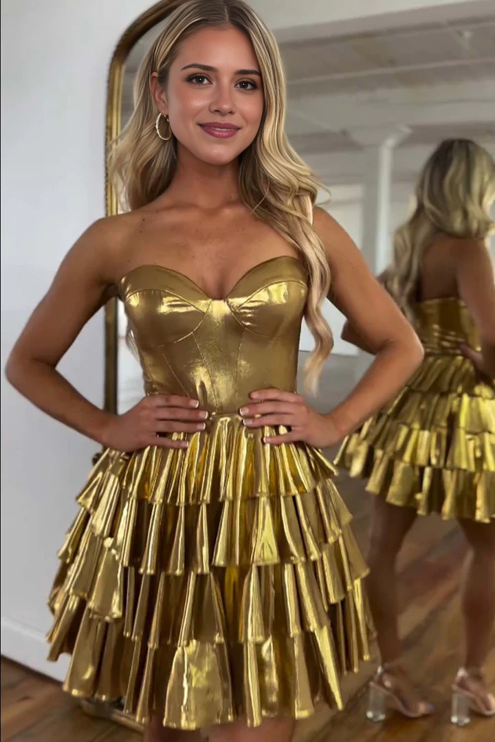 Sexy A-Line Strapless Short Prom Dress Charming Birthday Party Dress Lovely Graduation Dress Chic Homecoming Dress