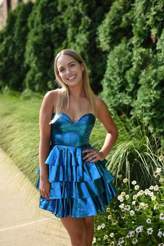 Sexy A-Line Strapless Short Prom Dress Charming Birthday Party Dress Lovely Graduation Dress Chic Homecoming Dress