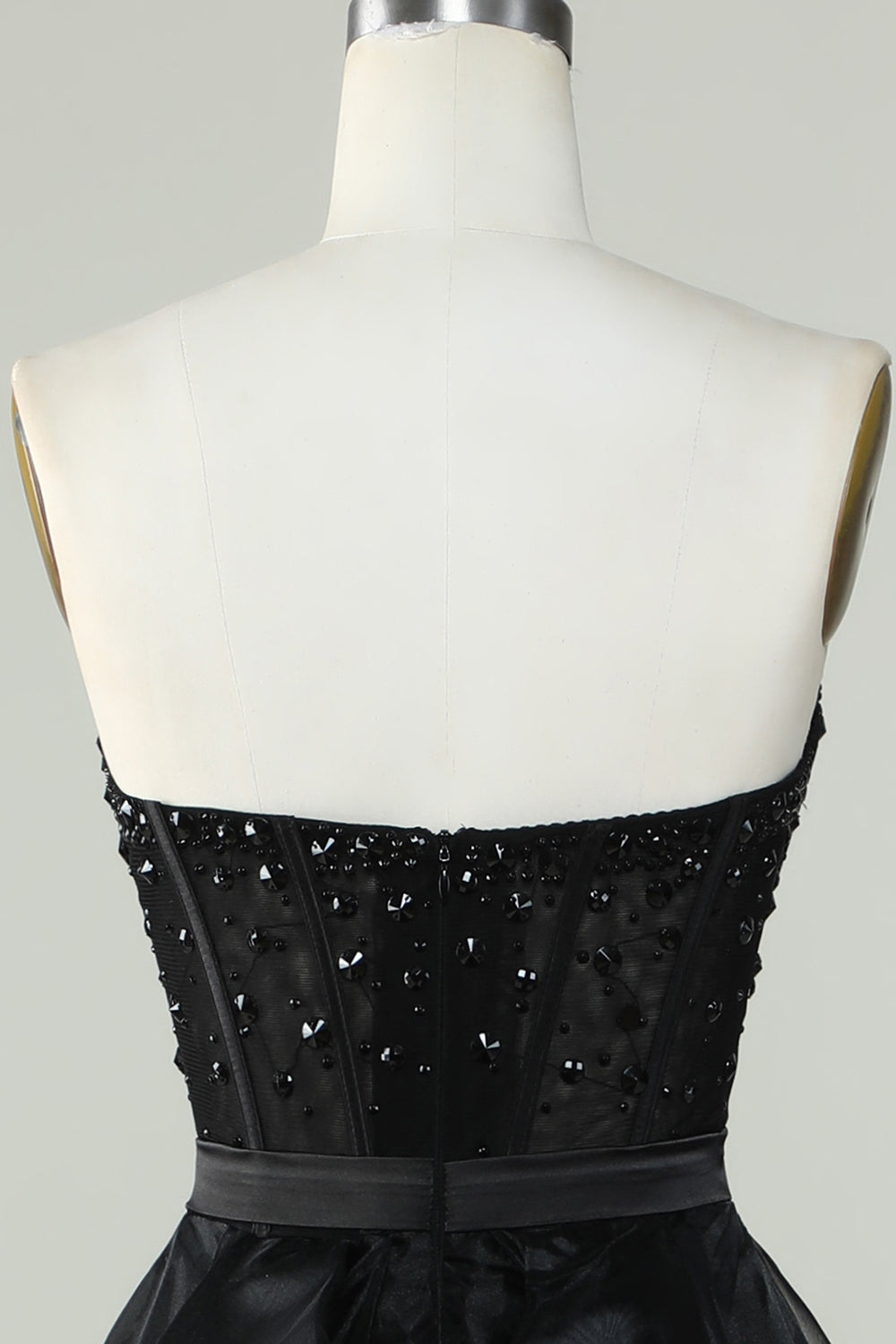 Black Strapless Ball Gown Evening Dress Off Shoulder Prom Dress Sexy