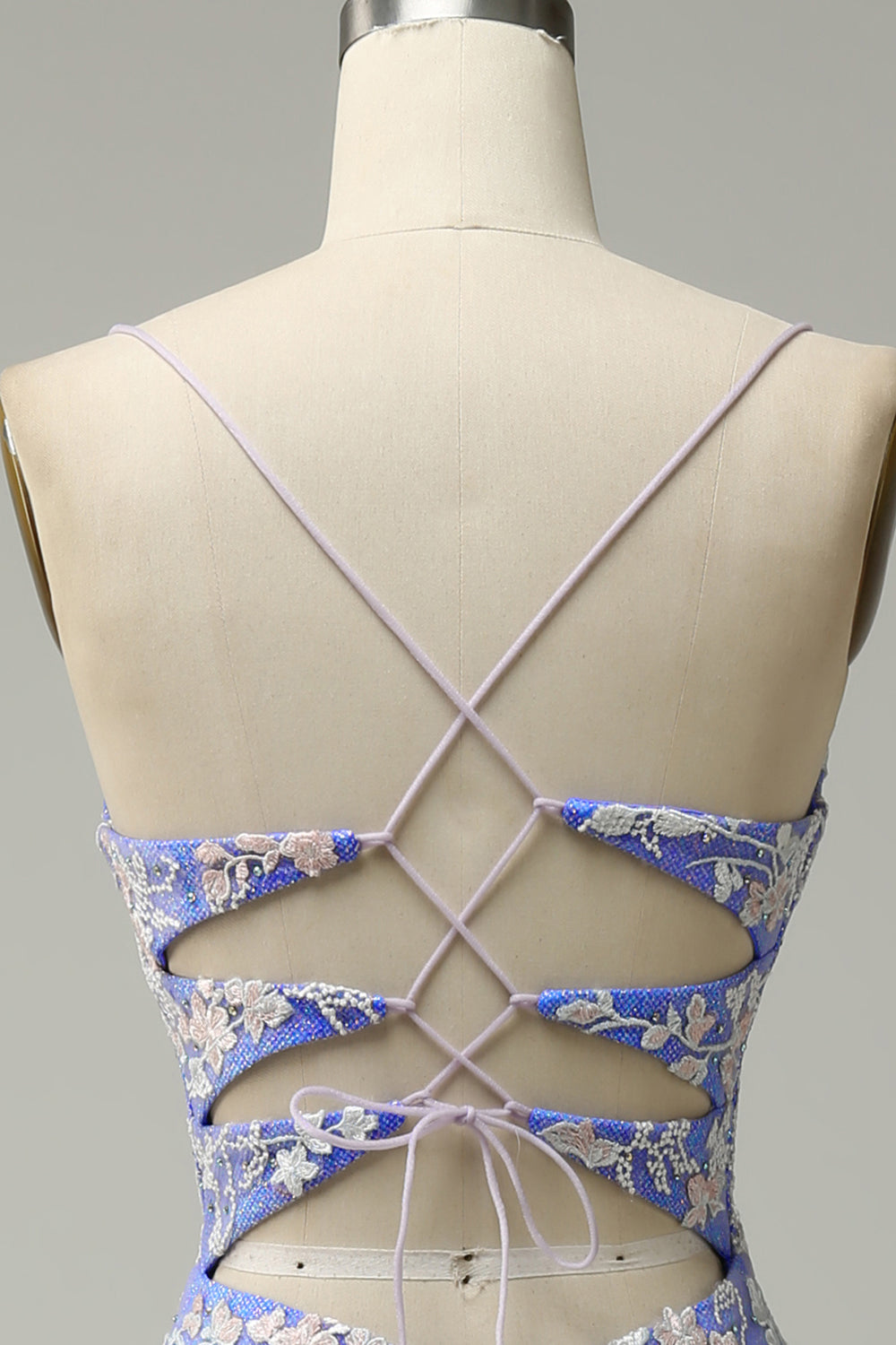 Glitter Blue Mermaid Lace Long Prom Dress with Slit Beautiful