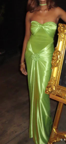 Sexy Green Sweetheart Strapless Sleeveless Formal Prom Dress Elegant Party Evening Gowns Charming Wedding Guest Dress