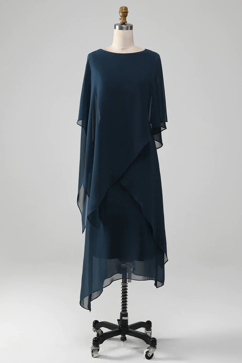 A-line  Chiffon Scoop Neckline Mother of the Bride Dress