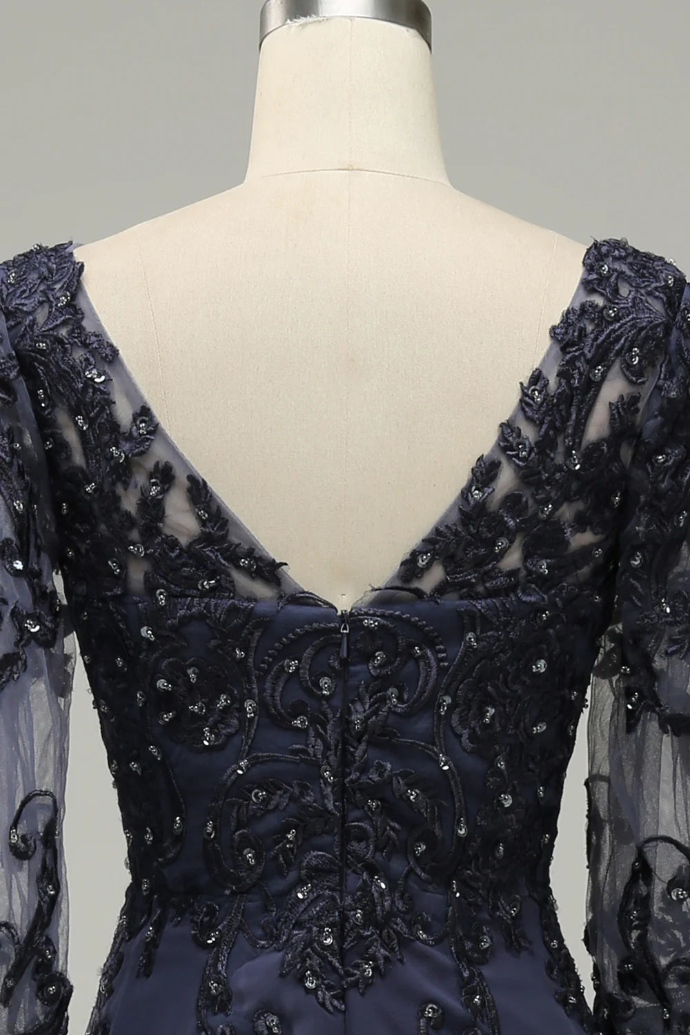 Sheath Long Sleeves Mother of Bride Dress with Appliques