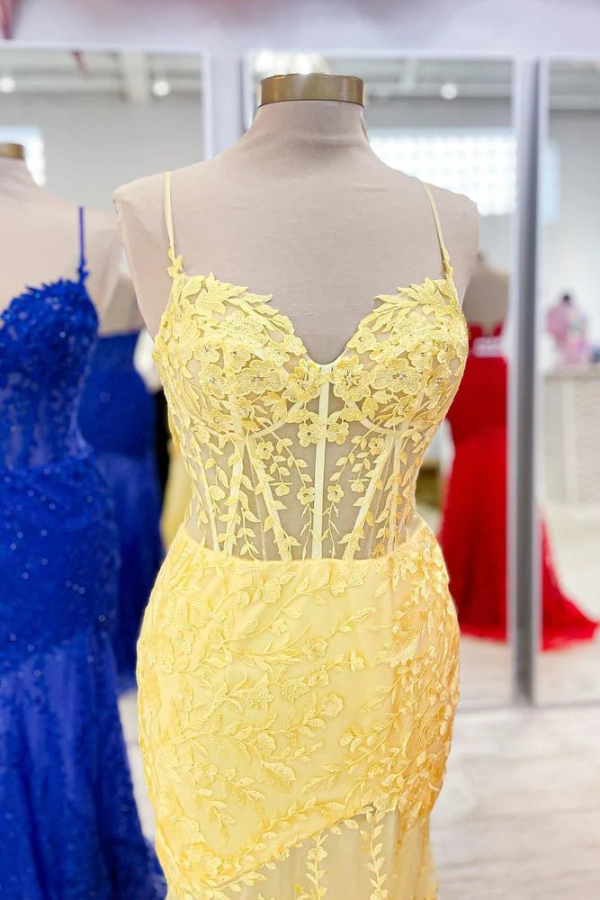 Sheath Mermaid  Hot Pink Brush Train Dresses Lace  Long Prom Dress With Applique