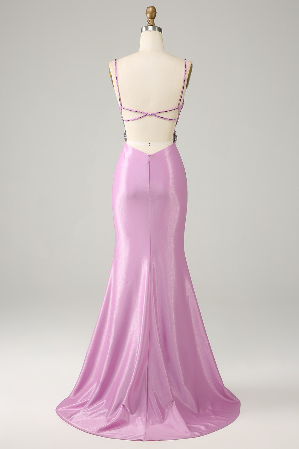 Mermaid Long Prom Dress With Butterfly Light Purple With Slit Beautiful