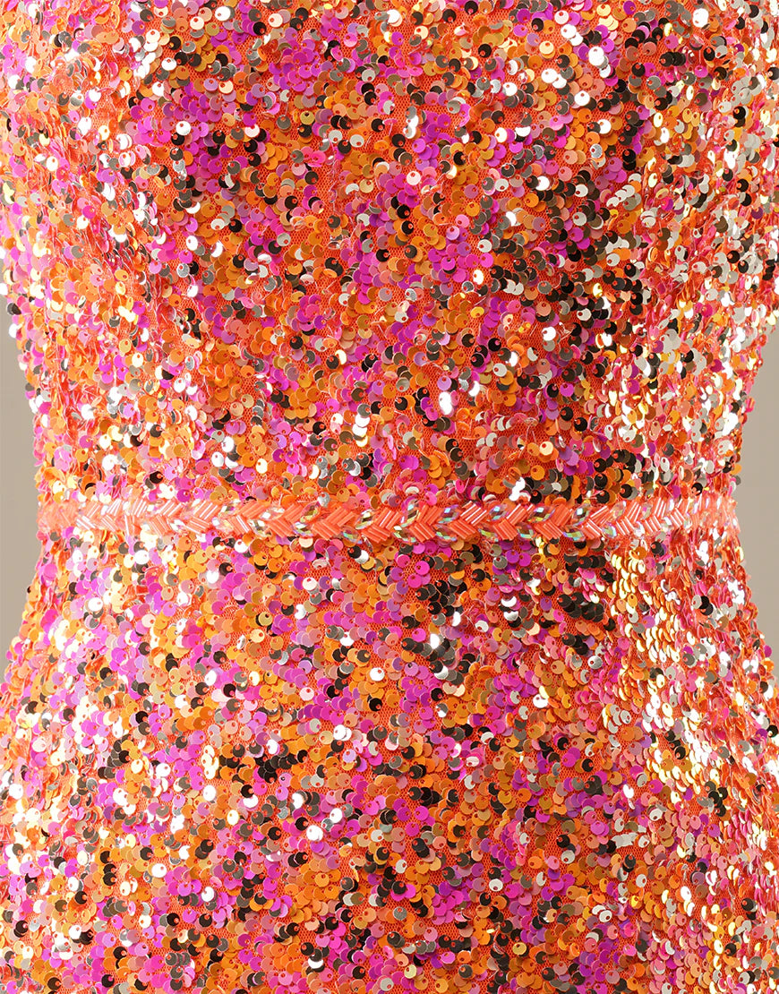 Sheath/Mermaid  Sleek Glittering Sparkle Spaghetti Straps Prom Dress