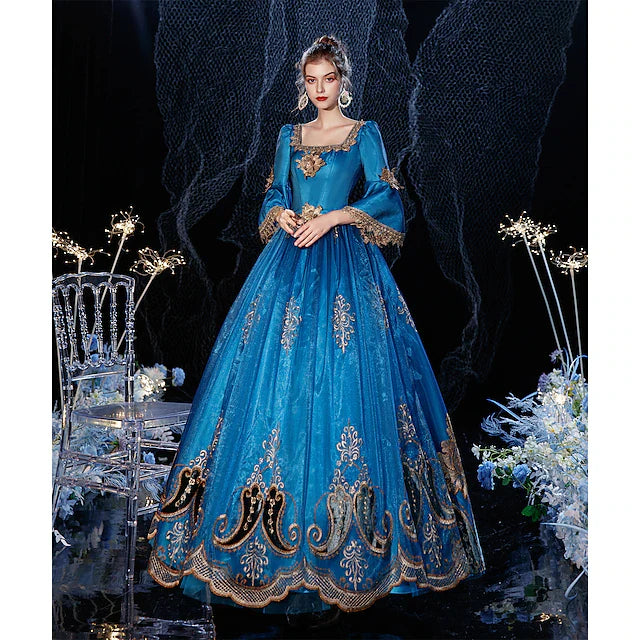 Princess Shakespeare Gothic Lolita Victorian Medieval Renaissance Dress Party Costume Prom Dress Women's Costume Vintage Cosplay Party Evening Party Masquerade 3/4-Length Sleeve Ball Gown Dress