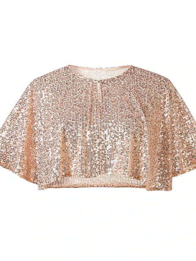 Two Piece Mermaid / Trumpet Party Dresses Sparkle & Shine Dress Prom Floor Length Sleeveless V Neck Capes Tulle V Back with Sequin Shawl